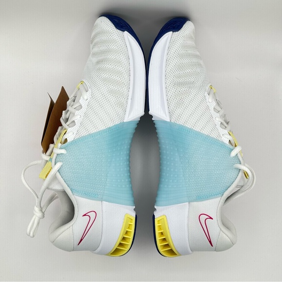 Men’s Nike Metcon 9 White/Blue/Pink/Yellow Crossfit and Workout Shoes Size 12 - Picture 7 of 8